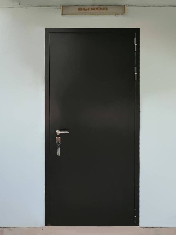 Техническая дверь на входе в гостиницу (пер. Глазовский, 9)